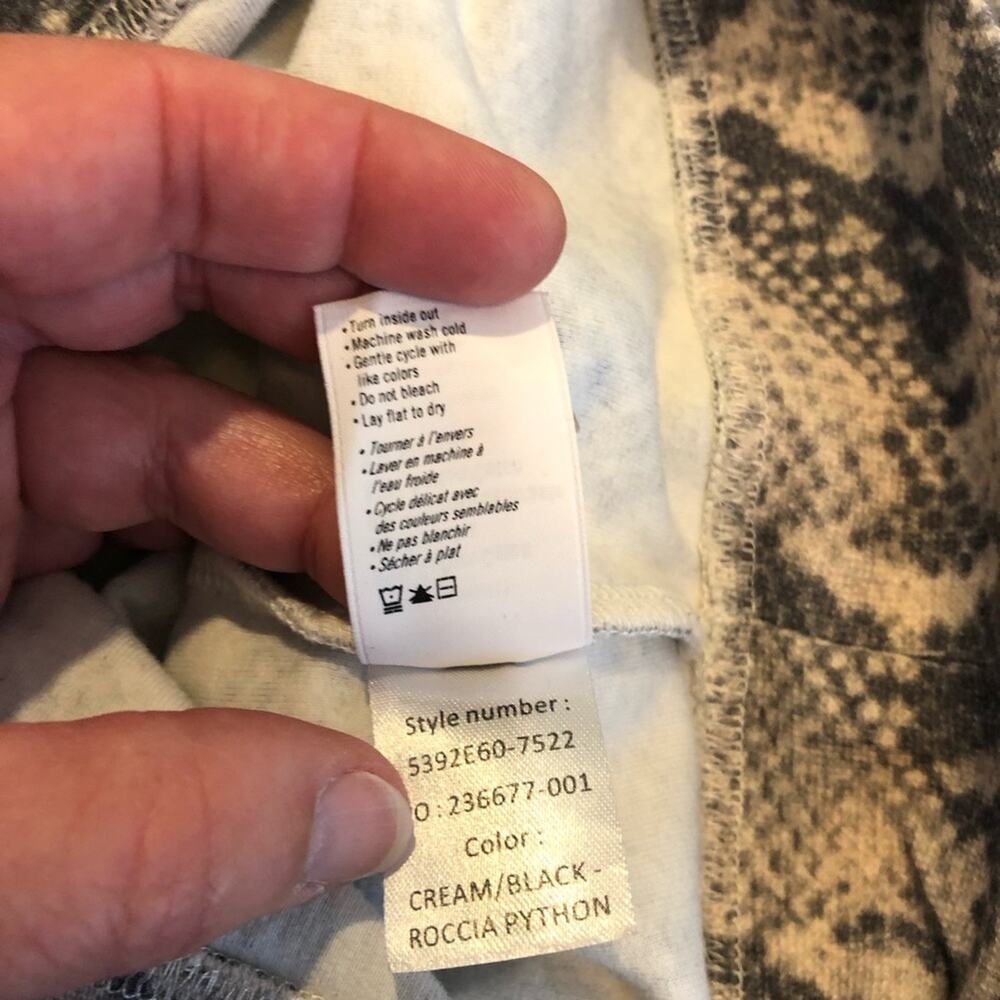 Paige Cream Gray Snake Python Print Sweatshirt Kn… - image 8